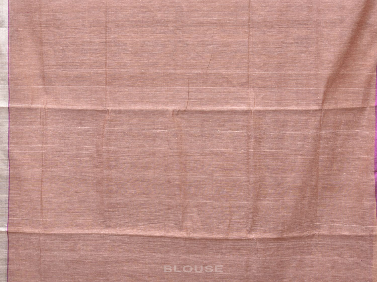 Light Brown Khadi Cotton Handloom Saree with One Side Big Temple Border Design kh0621