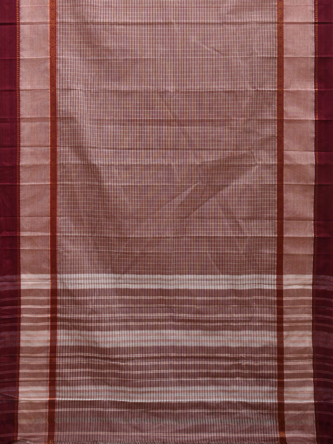Light Brown Narayanpet Cotton Handloom Saree with Big Border Design No Blouse np0905