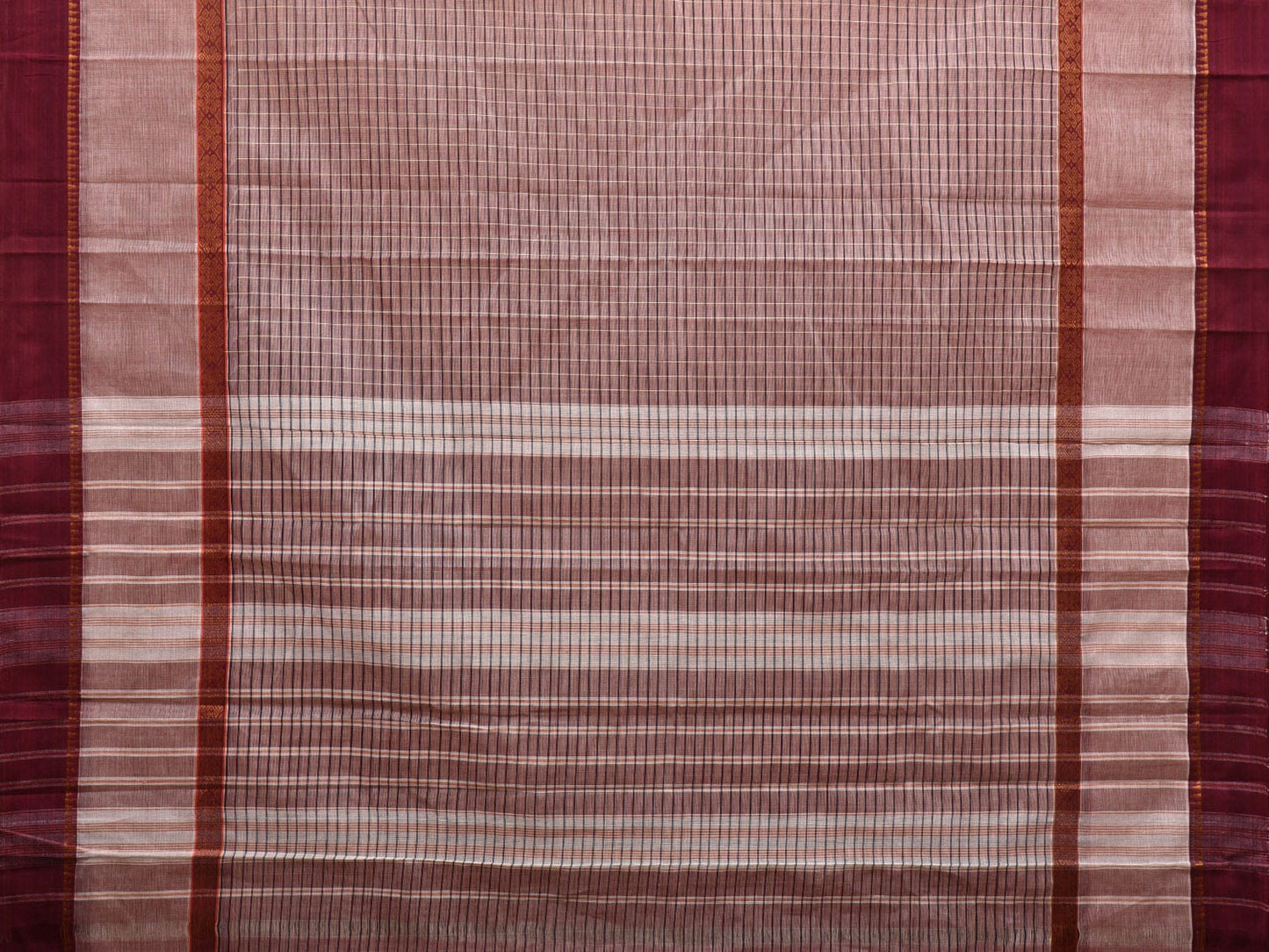 Light Brown Narayanpet Cotton Handloom Saree with Big Border Design No Blouse np0905