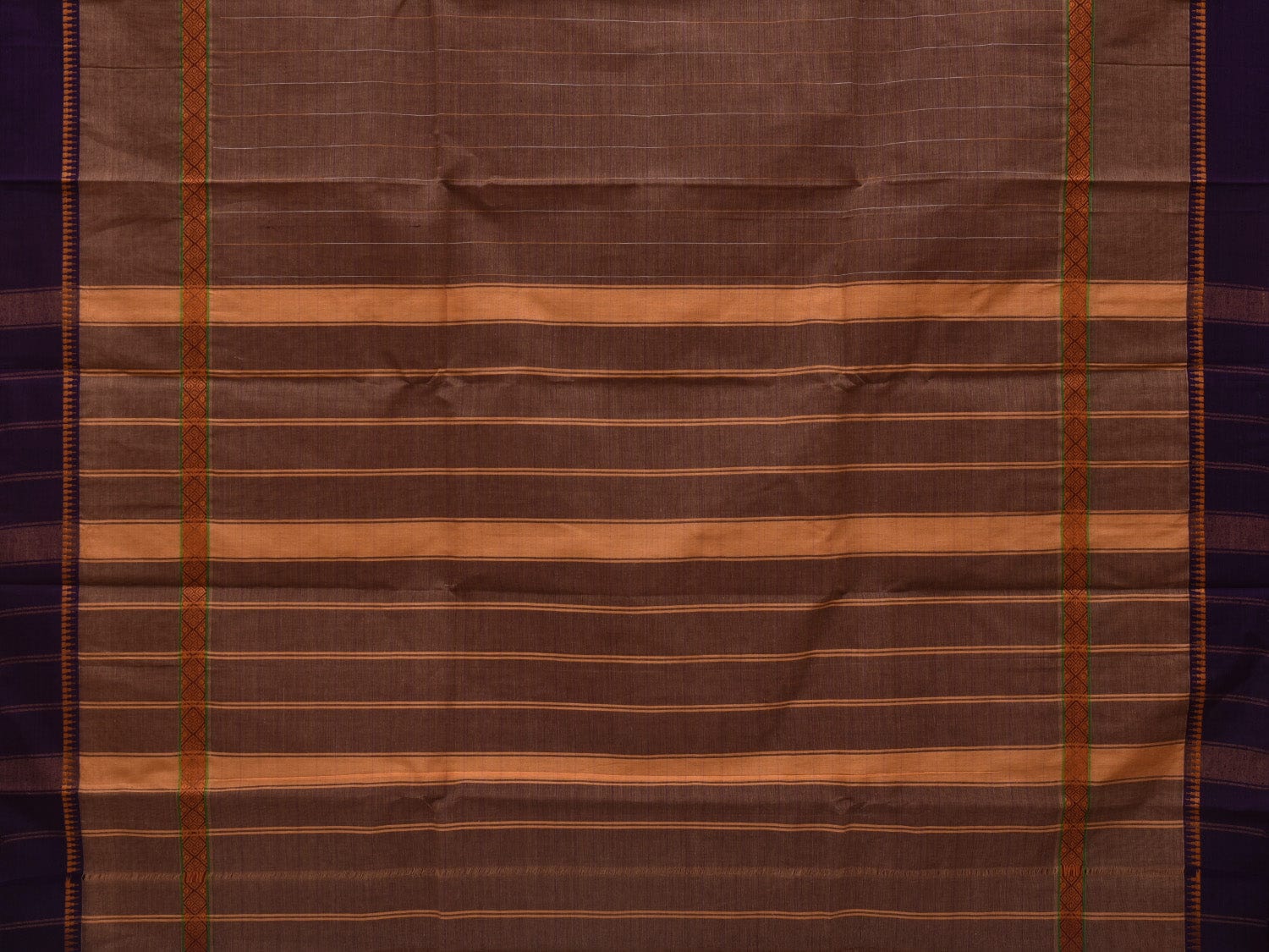 Light Brown Narayanpet Cotton Handloom Saree with Checks Design No Blouse np0621