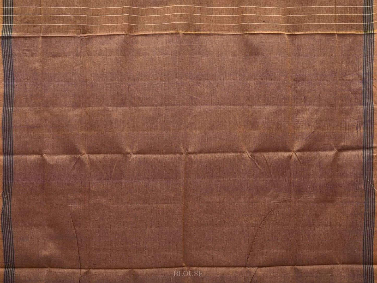 Light Brown Pochampally Ikat Cotton Handloom Saree with All Over Body Design i0637