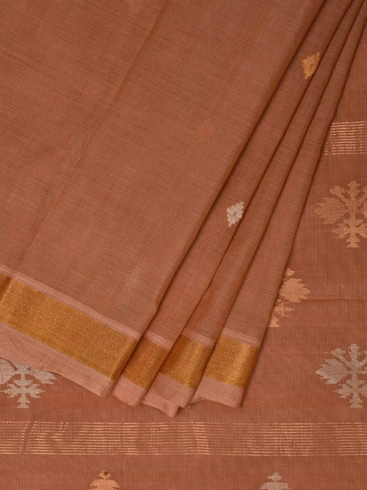 Light Brown Uppada Cotton Handloom Saree with Assorted Buta Pallu Design u1777