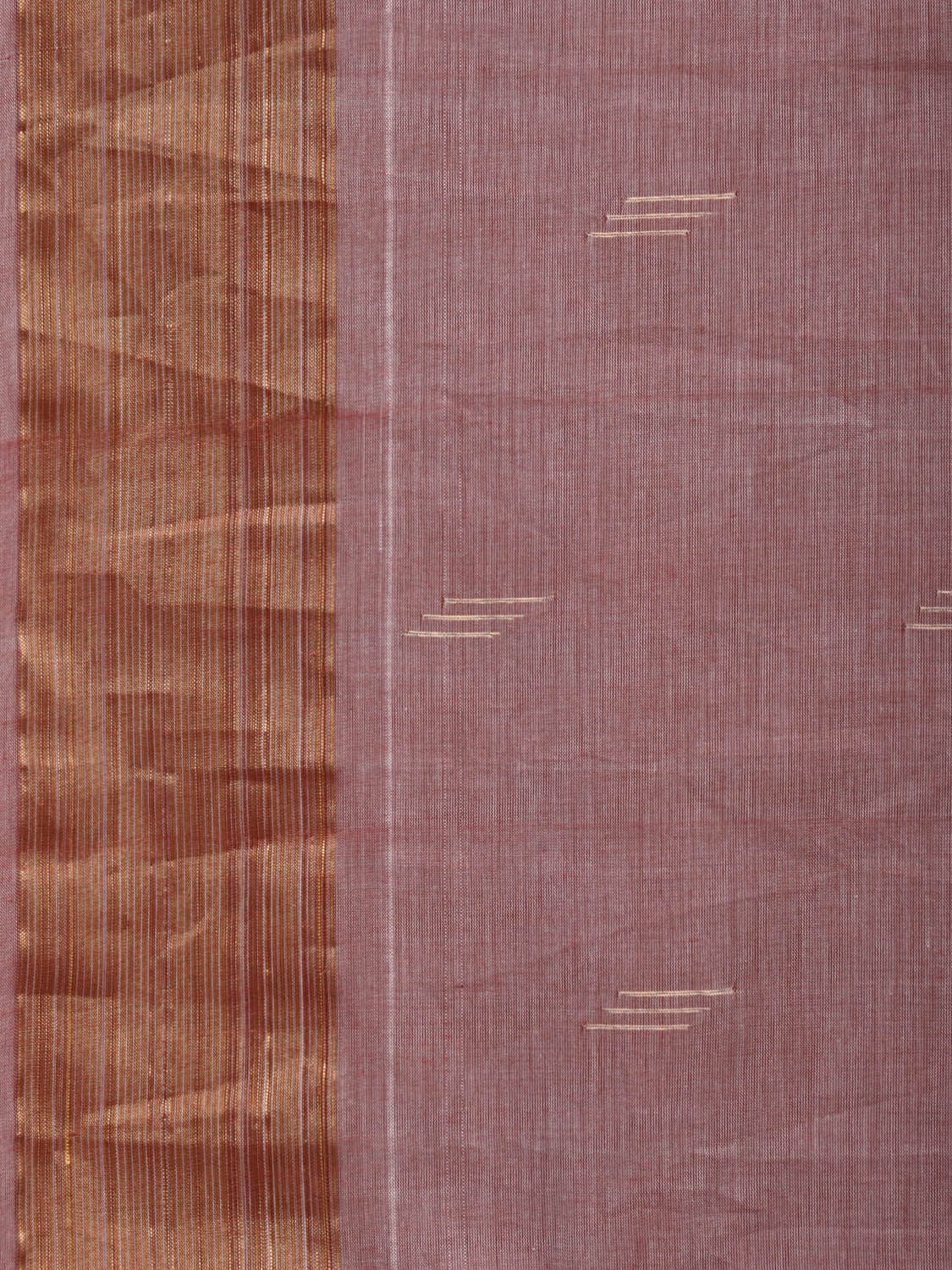 Light Burgundy Paithani Cotton Handloom Saree with Peacocks Pallu Design p0473