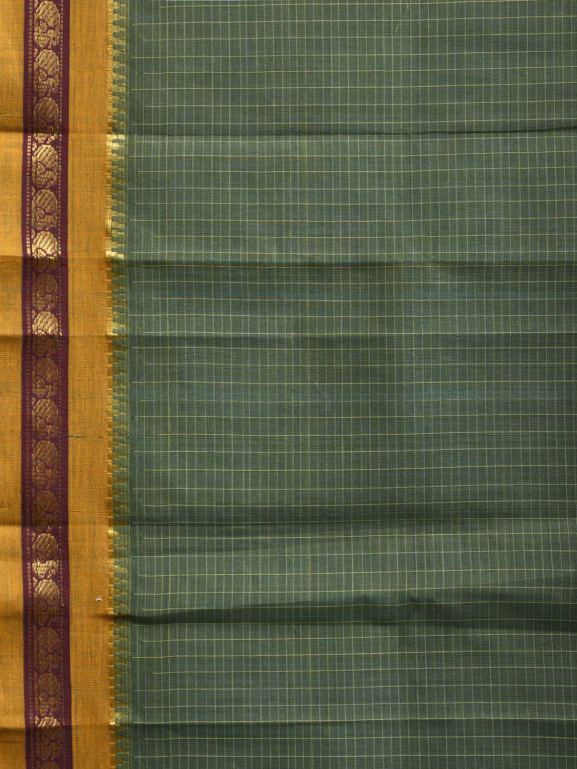 Light Green and Yellow Narayanpet Cotton Handloom Saree with Strips Design No Blouse np1144