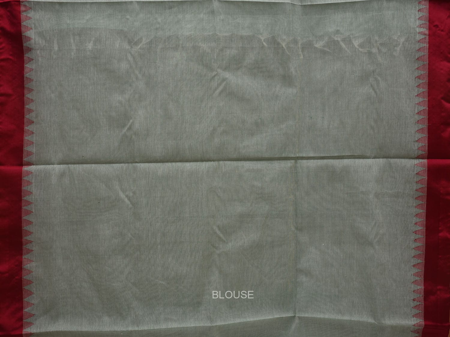 Light Green Khadi Cotton Handloom Plain Saree with Temple Border Design kh0589