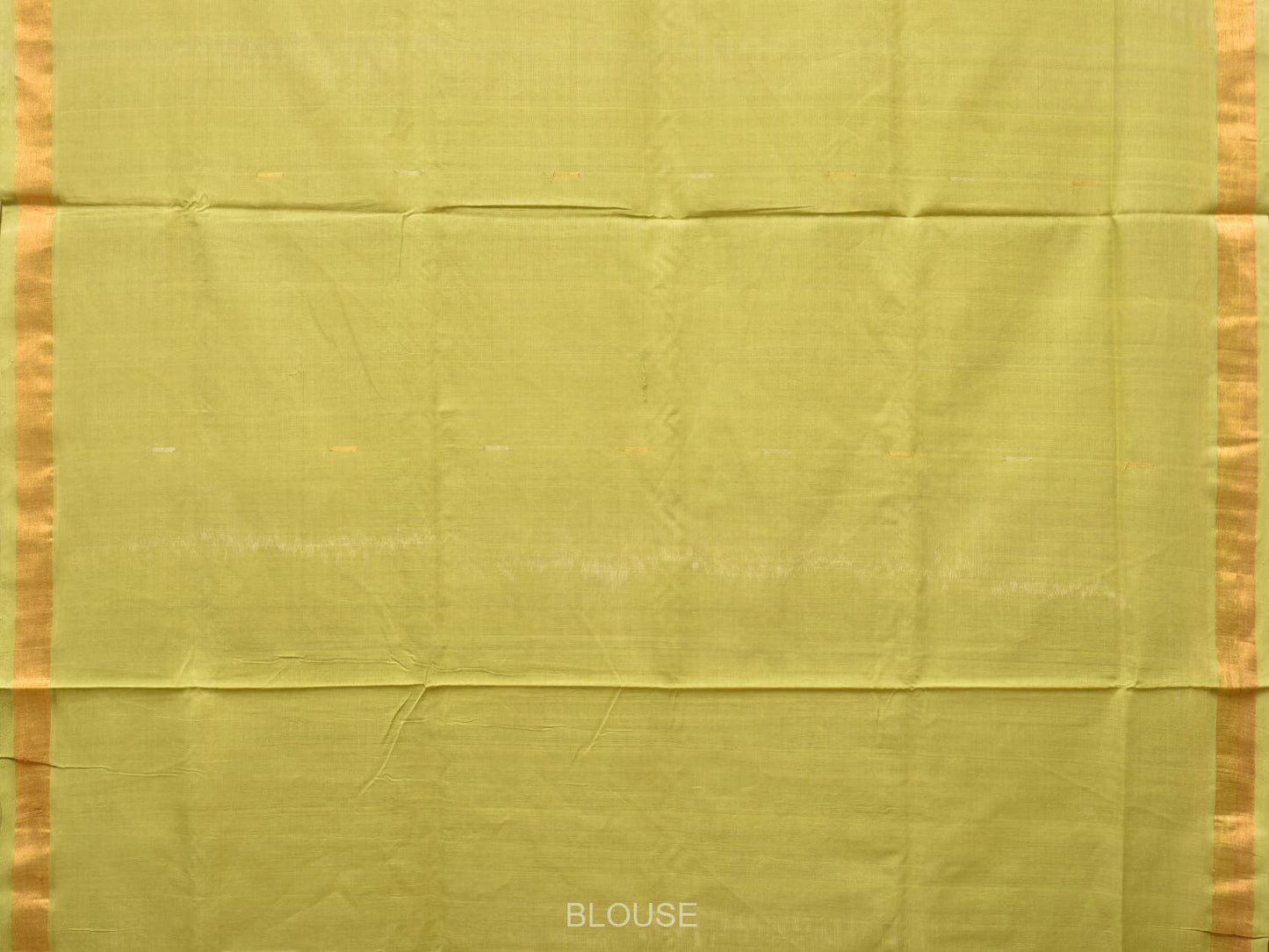 Light Green Khadi Cotton Handloom Saree with Buta and Strip Pallu Design kh0651