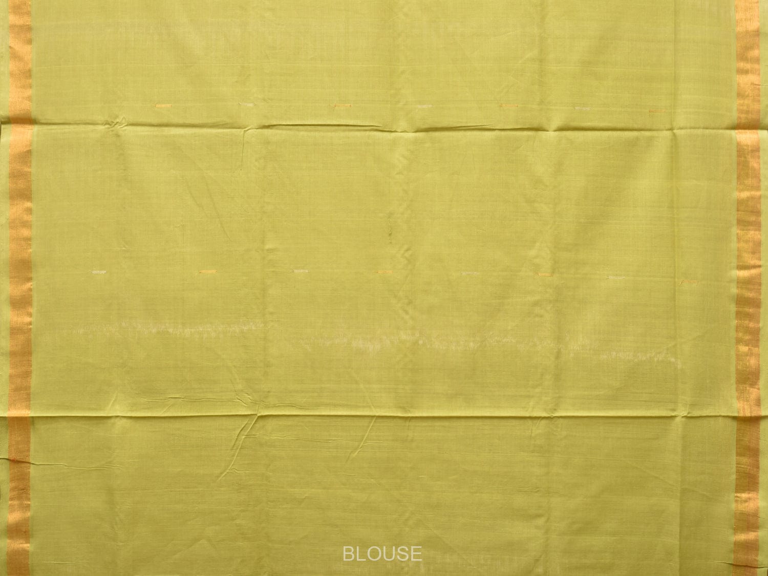 Light Green Khadi Cotton Handloom Saree with Buta and Strip Pallu Design kh0651