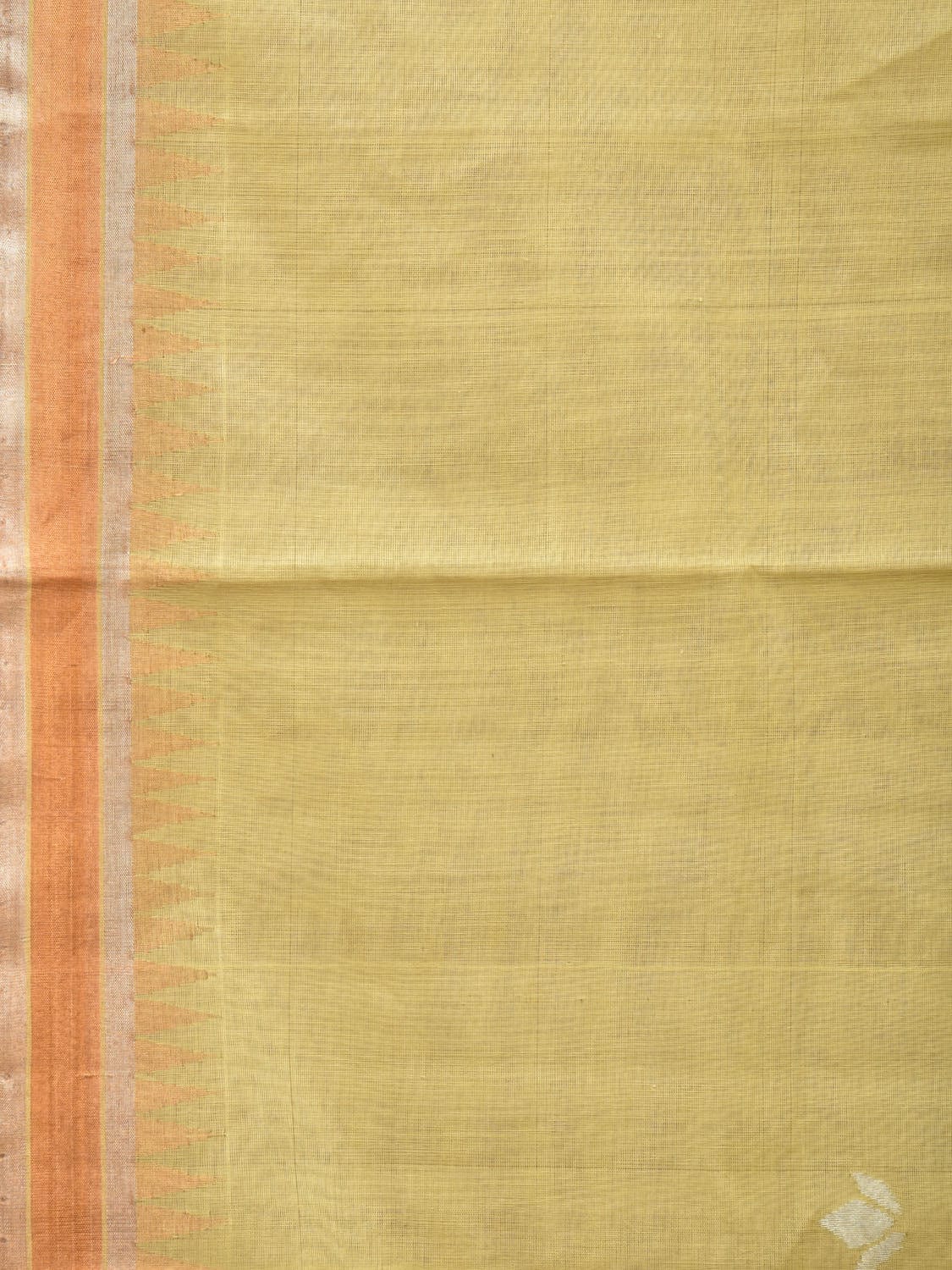 Light Green Khadi Cotton Handloom Saree with Pallu Design kh0665