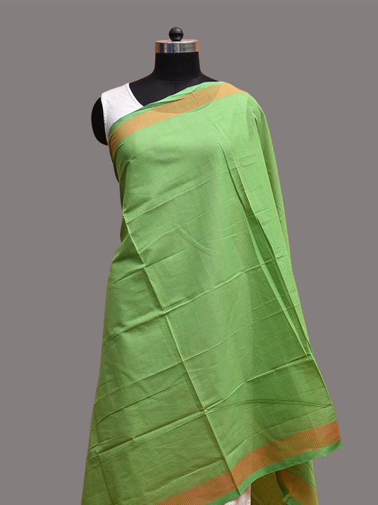 Light Green Mangalgiri Cotton Handloom Dupatta with Border Design ds3726
