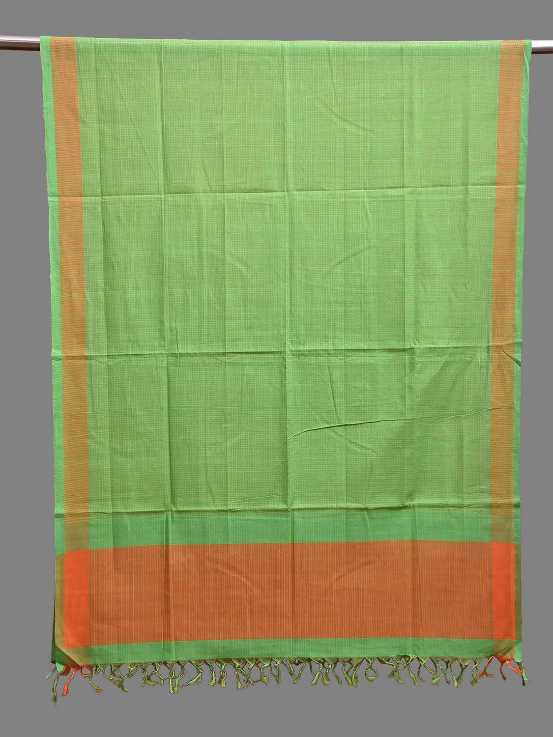 Light Green Mangalgiri Cotton Handloom Dupatta with Border Design ds3726
