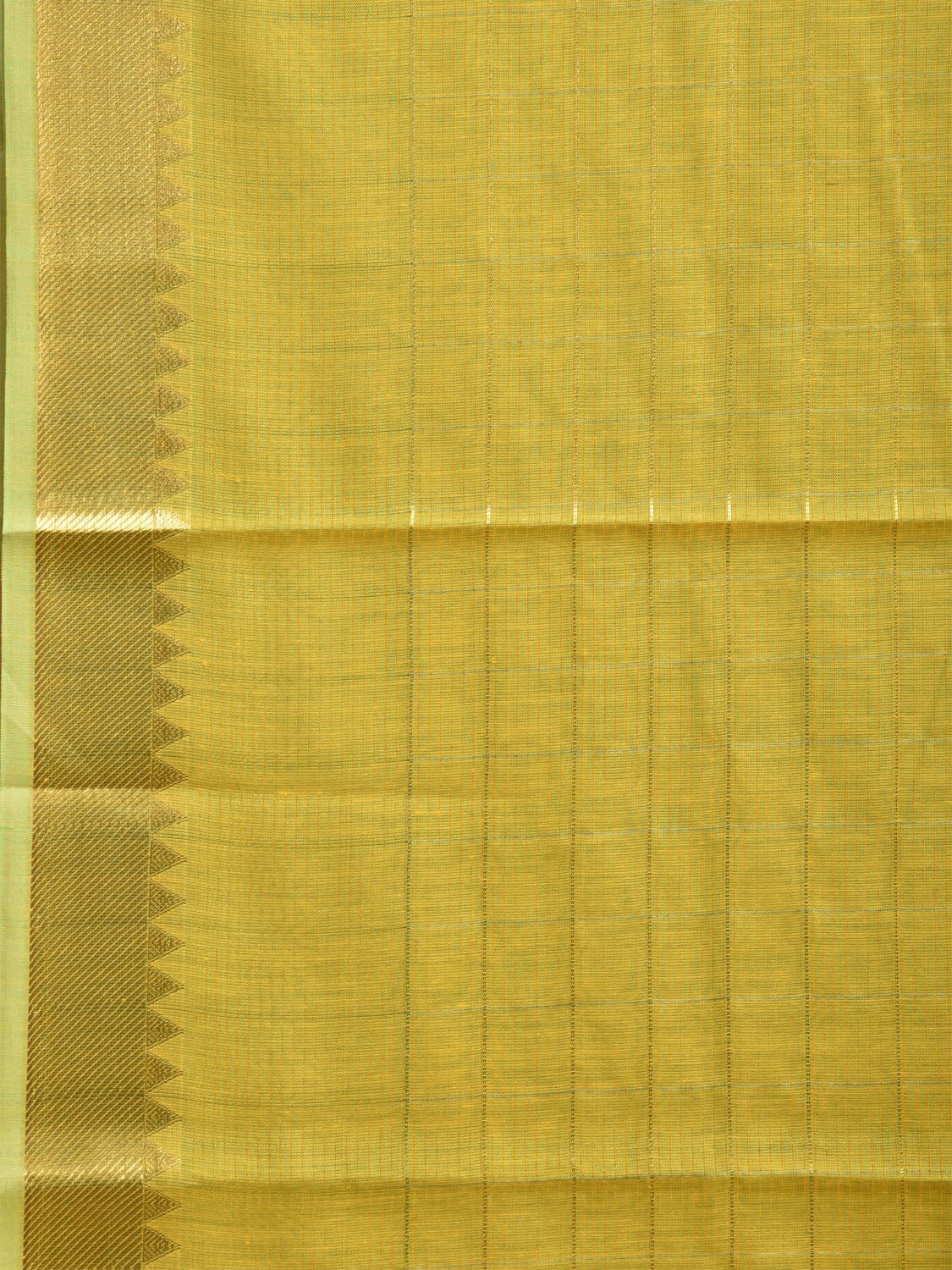 Light Green Mangalgiri Cotton Handloom Saree with Checks Design mn0104