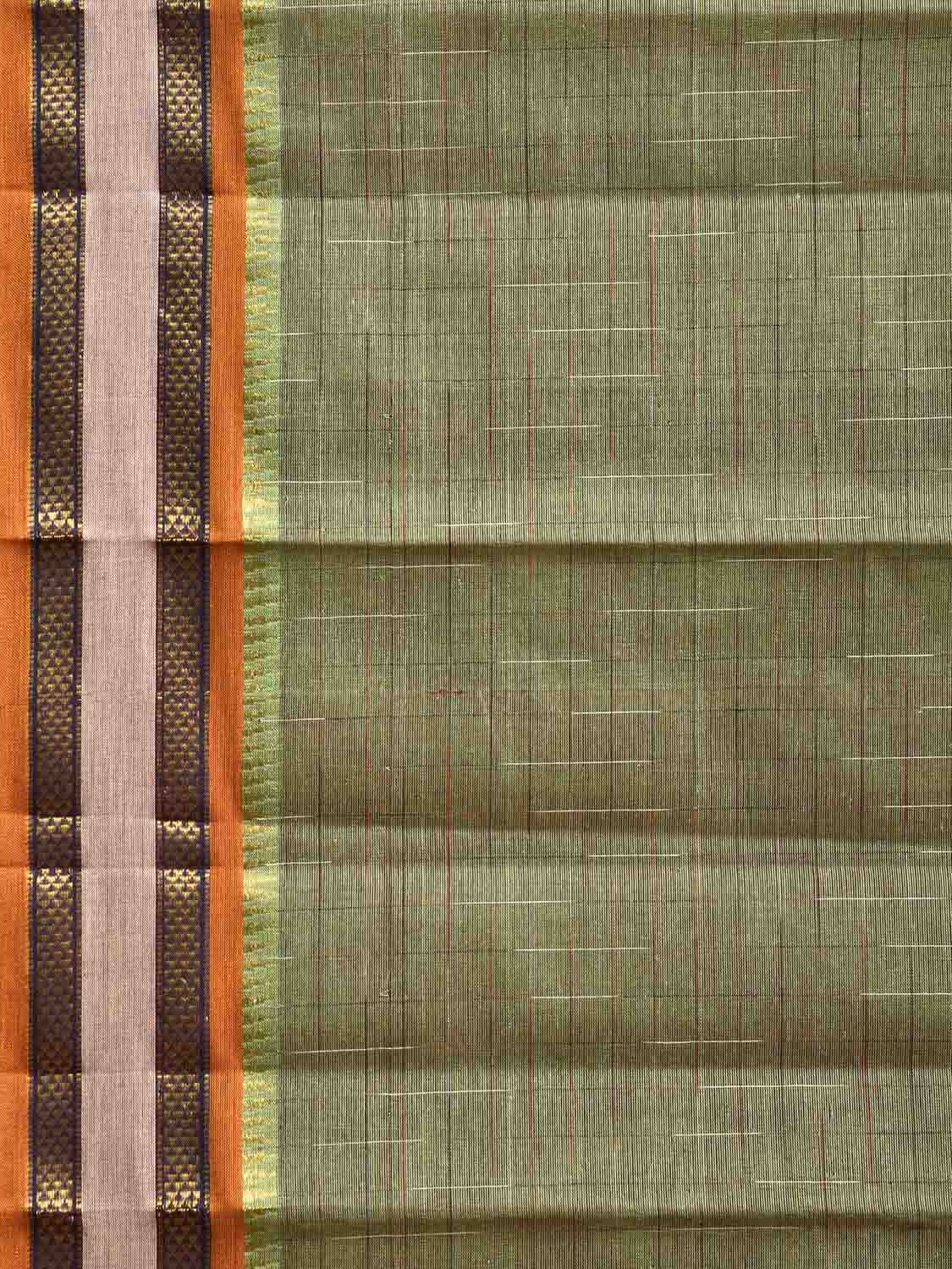 Light Green Narayanpet 80s Cotton Handloom Saree with Ikat Weave Design No Blouse np1131