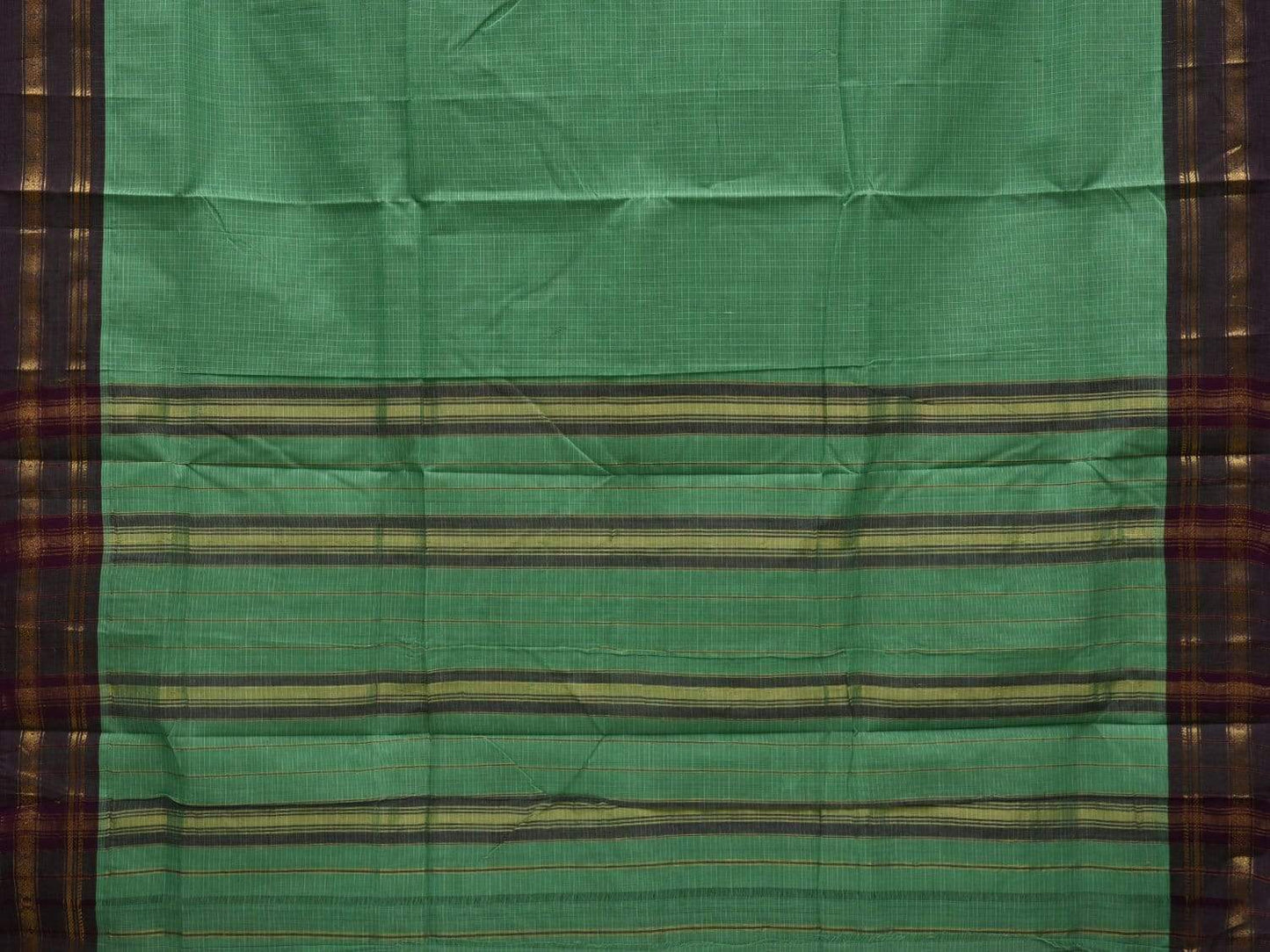 Light Green Narayanpet Cotton Handloom Saree with Checks Design No Blouse np0491