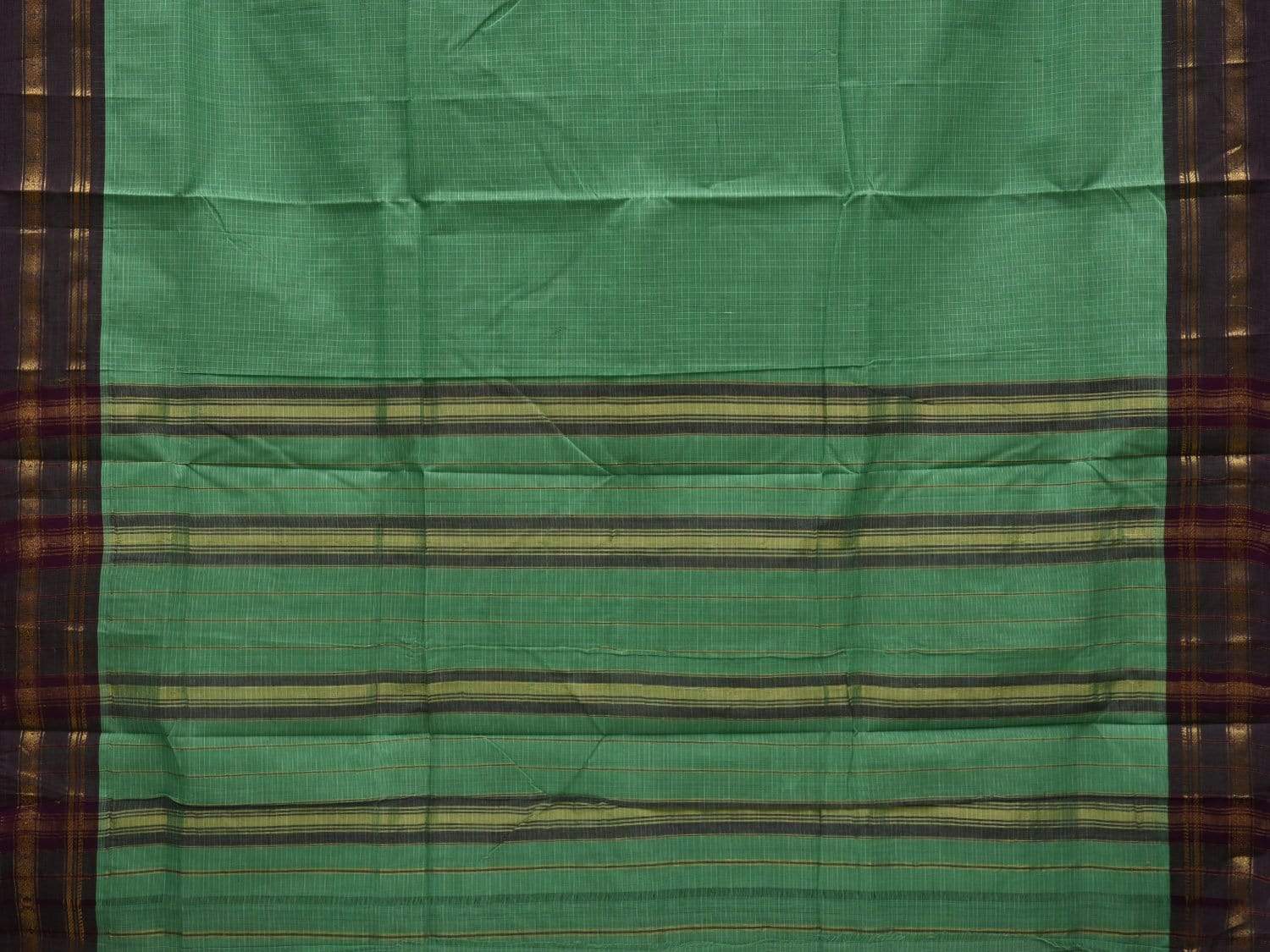 Light Green Narayanpet Cotton Handloom Saree with Checks Design No Blouse np0491