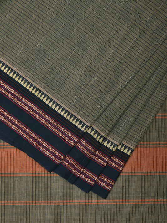 Light Green Narayanpet Cotton Handloom Saree with Checks Design No Blouse np0882