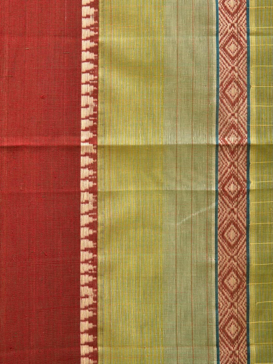 Light Green Narayanpet Cotton Handloom Saree with Strips Design No Blouse np0777