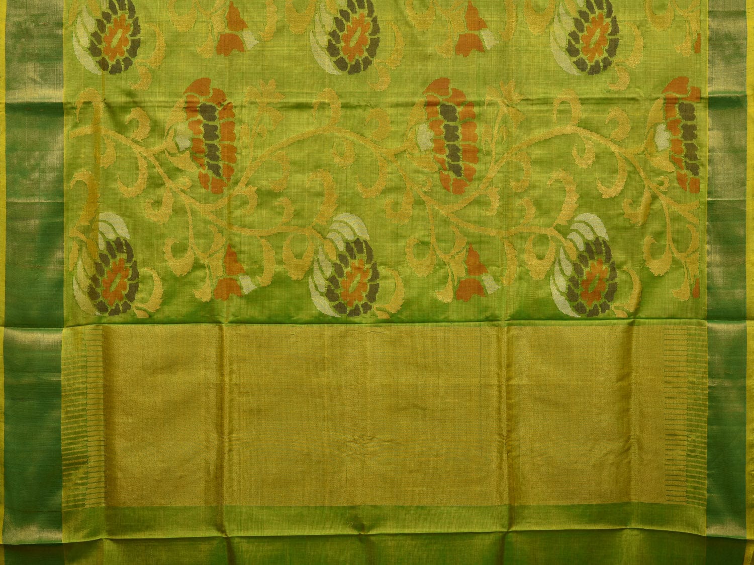 Light Green Uppada Silk Handloom Saree with All Over Floral Design u1911