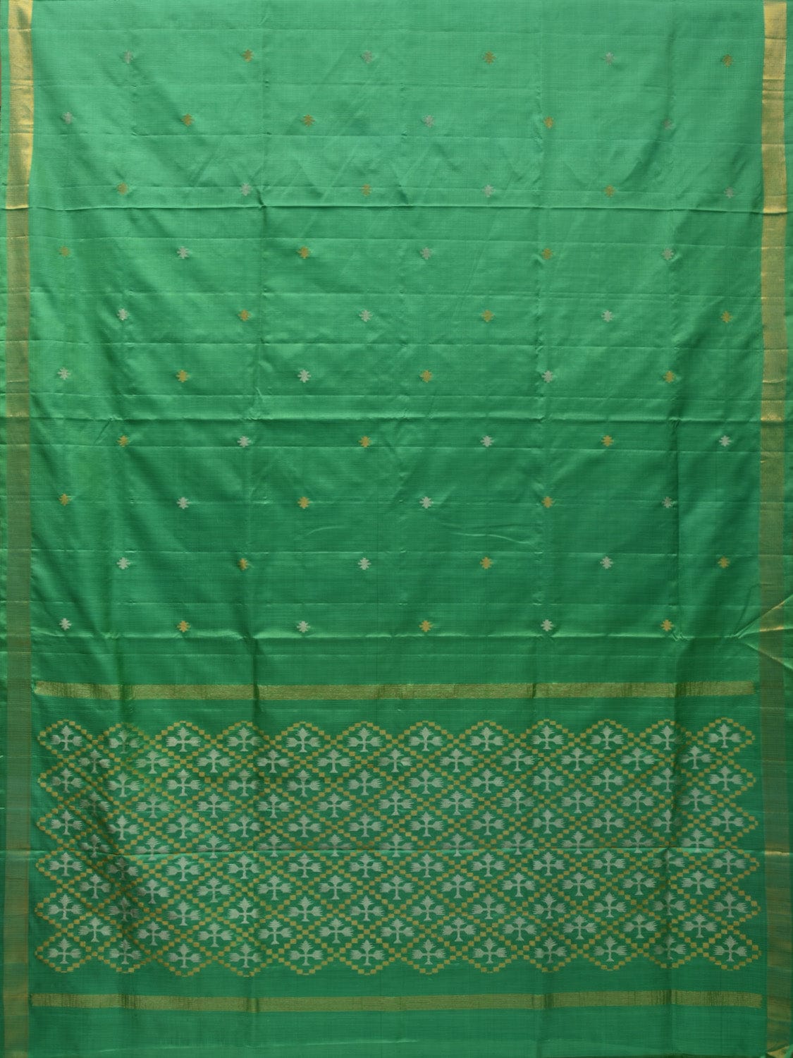 Light Green Uppada Silk Handloom Saree with Jamdani Pallu Design u1903