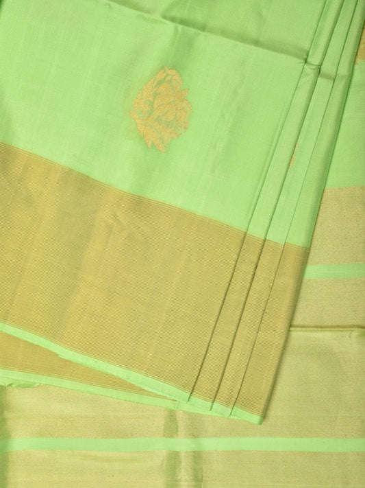 Light Green Uppada Silk Handloom Saree with Nilamabri Buta Design u2171