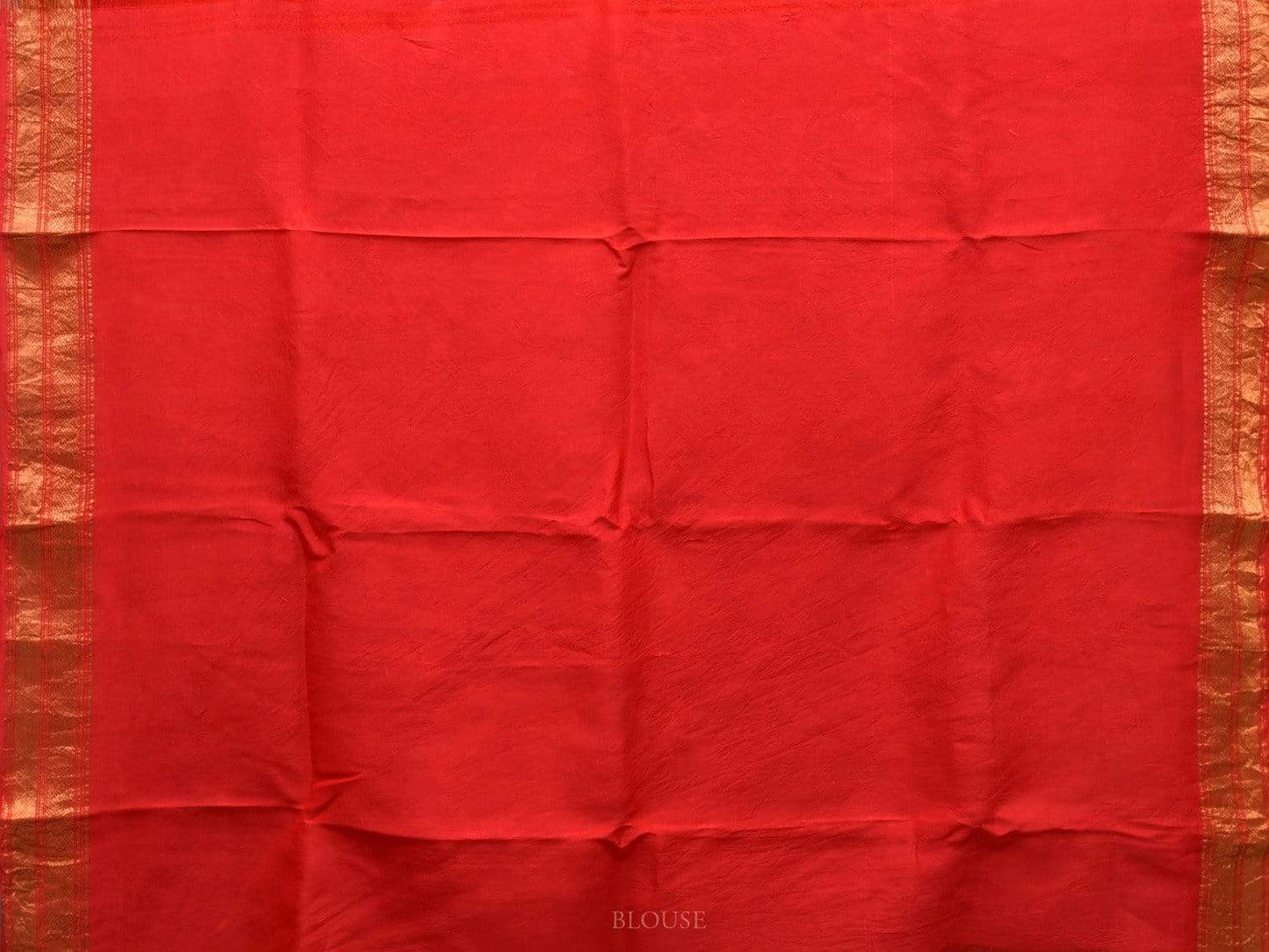 Light Grey and Red Kalamkari Hand Painted Kanchipuram Silk Handloom Saree with Floral Design KL0472