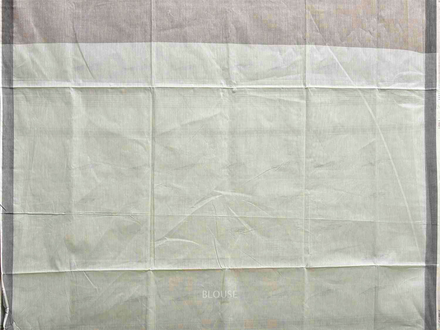 Light Grey and Sea Green Venkatagiri Cotton Saree with Pallu Buta Design v0123