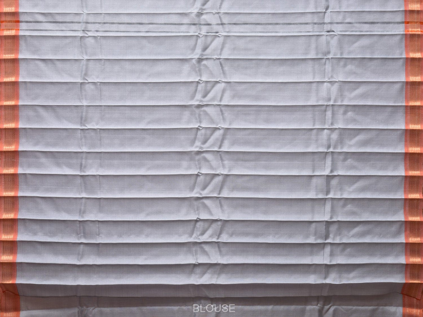 Light Grey Gadwal Silk Handloom Plain Saree with Strips Pallu Design g0371