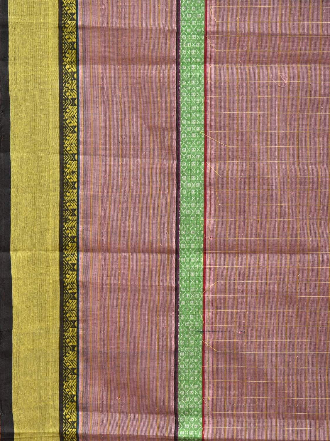 Light Grey Narayanpet Cotton Handloom Saree with Checks Design No Blouse np0662