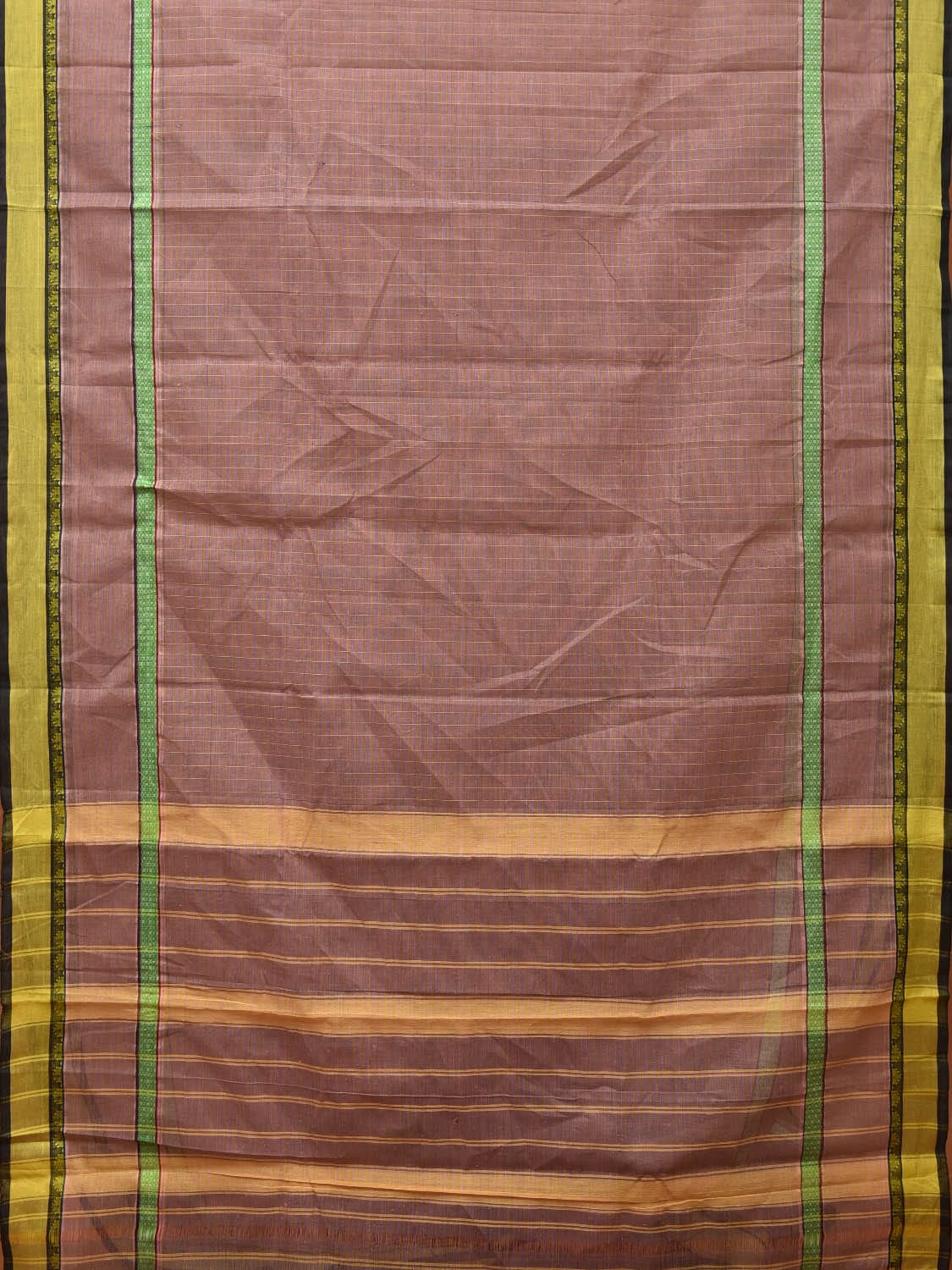 Light Grey Narayanpet Cotton Handloom Saree with Checks Design No Blouse np0662