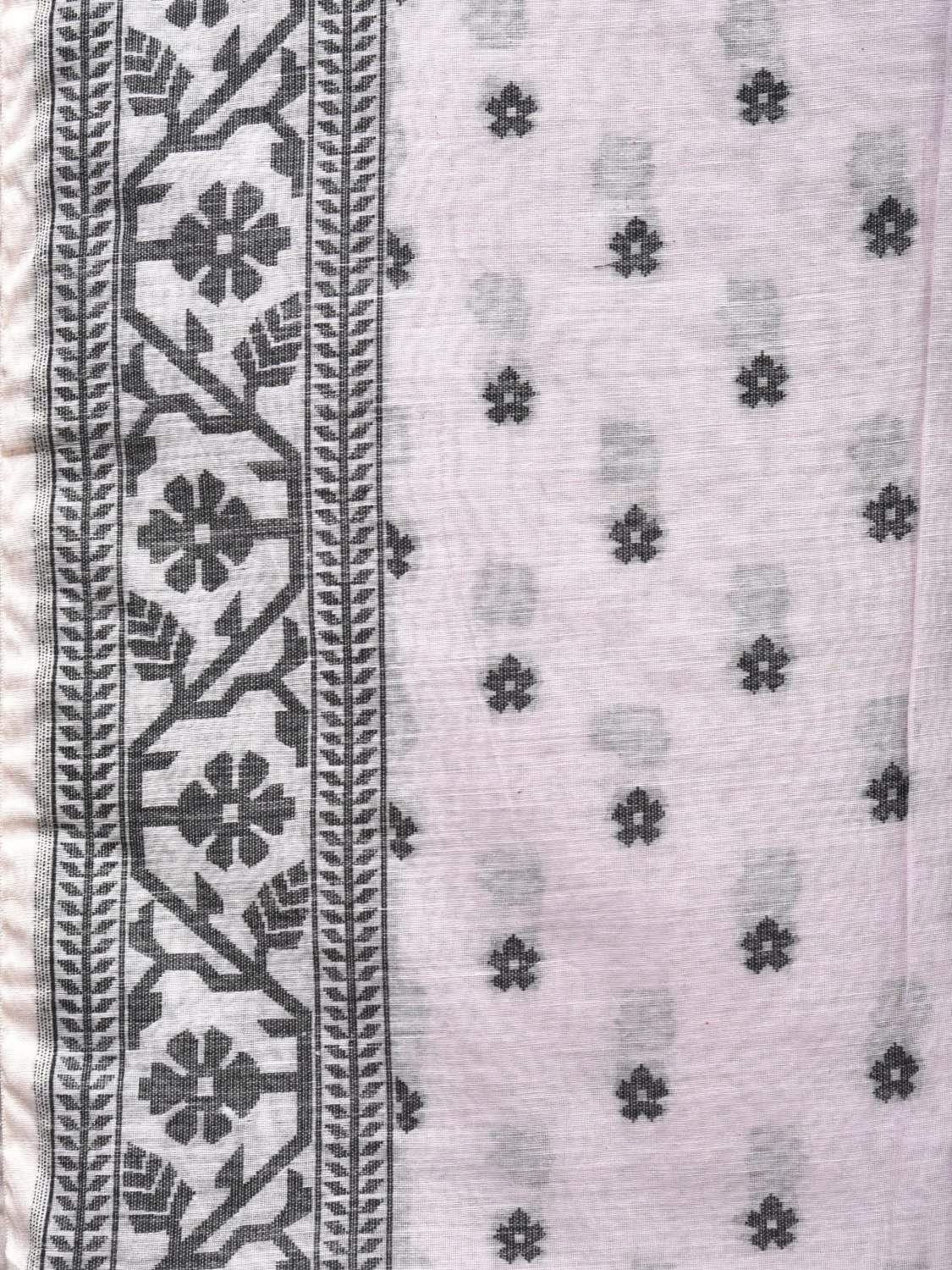 Light Lavender Banaras Cotton Handloom Saree with Border Design b0290
