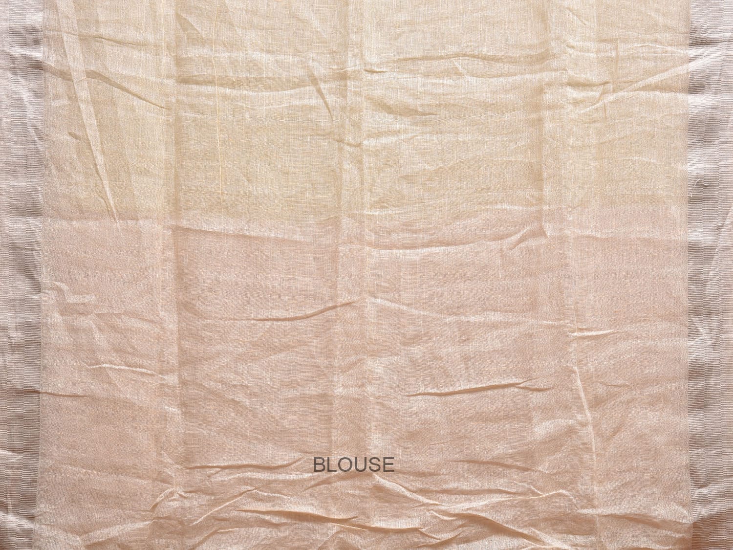 Light Lemon and White Lenin Plain Saree with Strip Border Design o0575