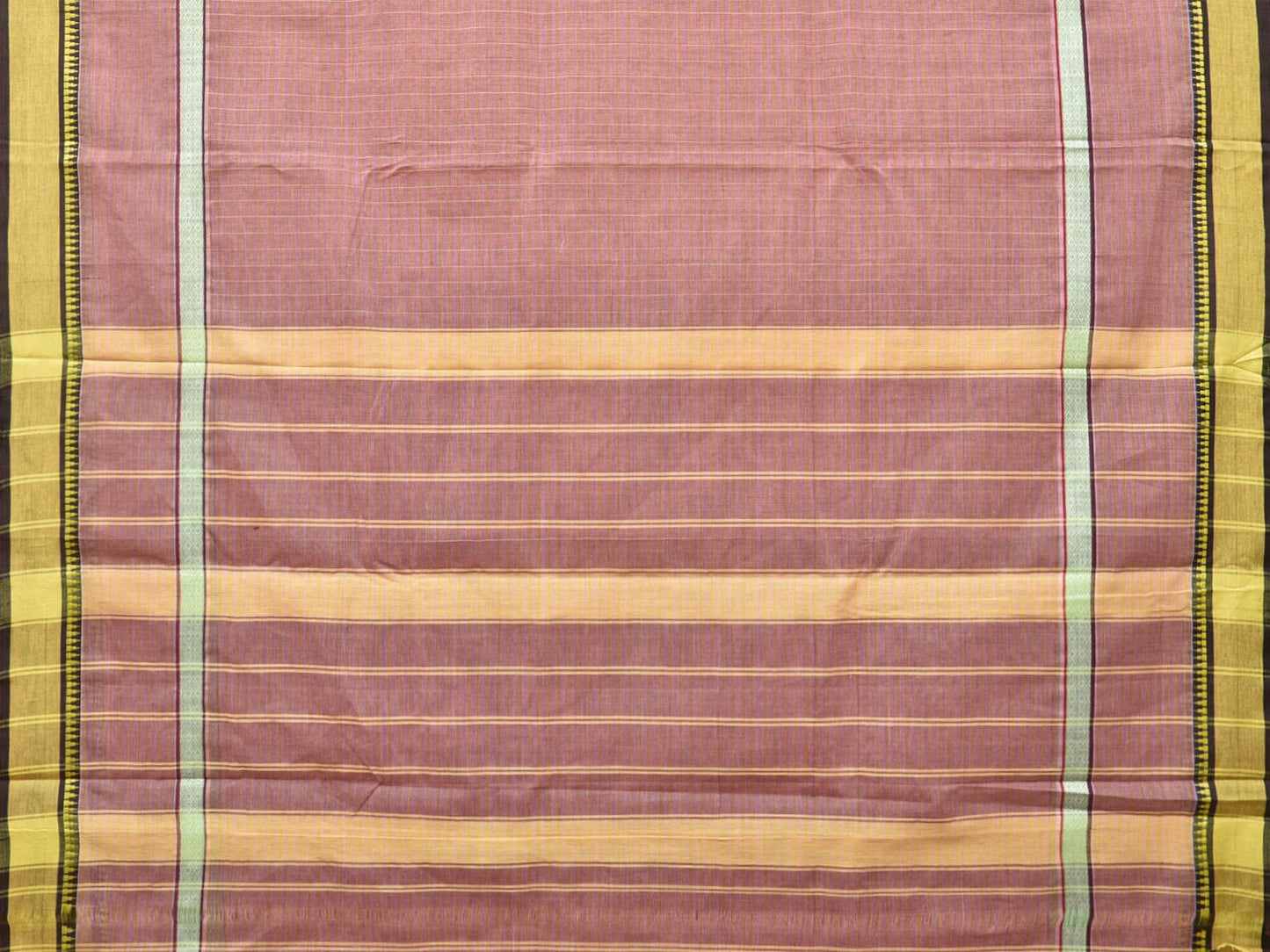Light Mauve Narayanpet Cotton Handloom Saree with Checks and Big Border Design No Blouse np0701