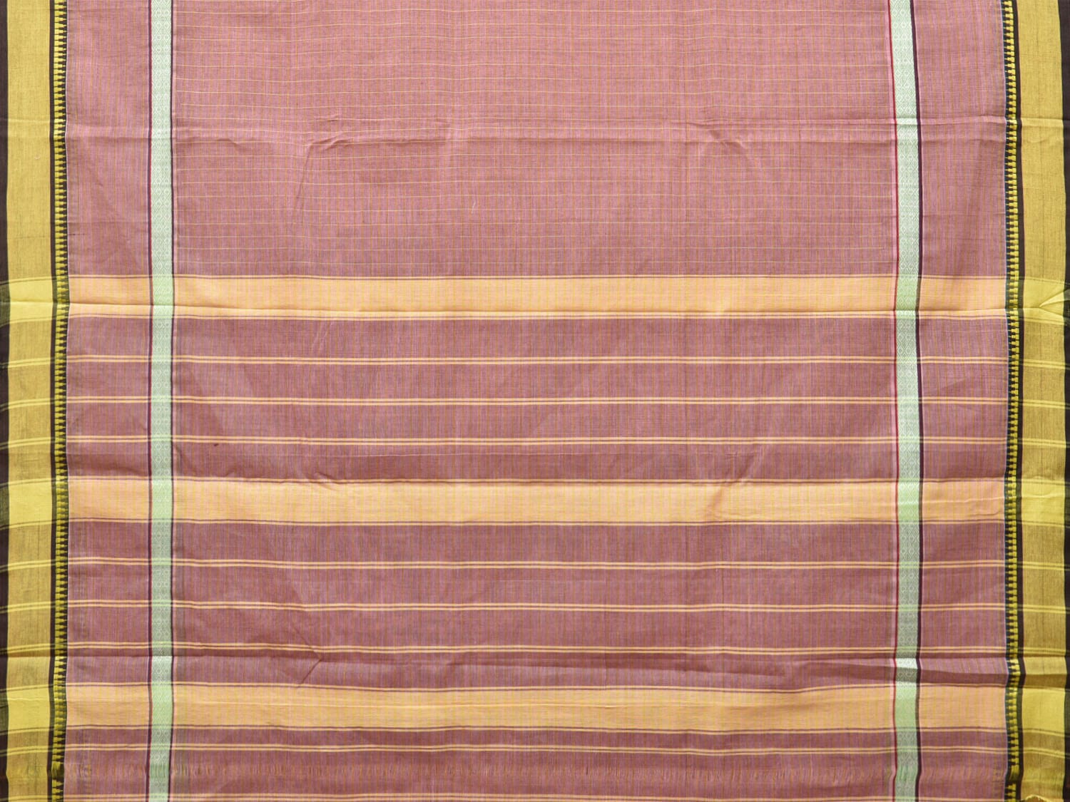 Light Mauve Narayanpet Cotton Handloom Saree with Checks and Big Border Design No Blouse np0701