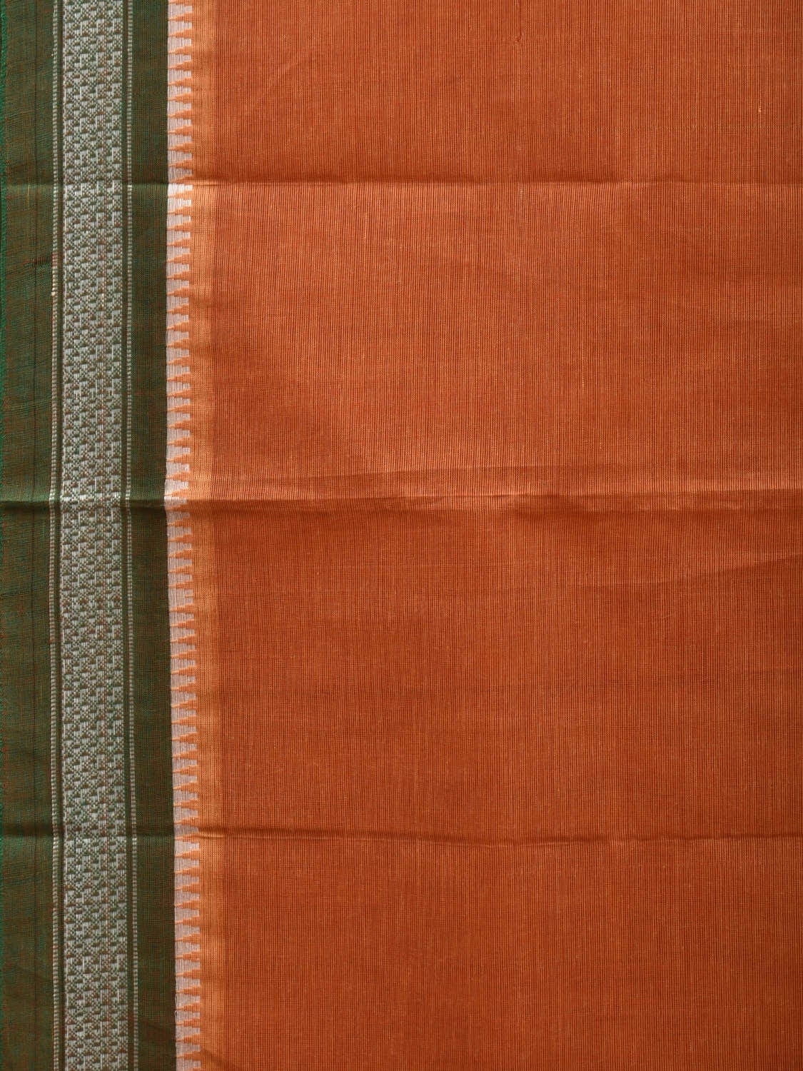 Light Orange Narayanpet Cotton Handloom Plain Saree with Border Design No Blouse np0527