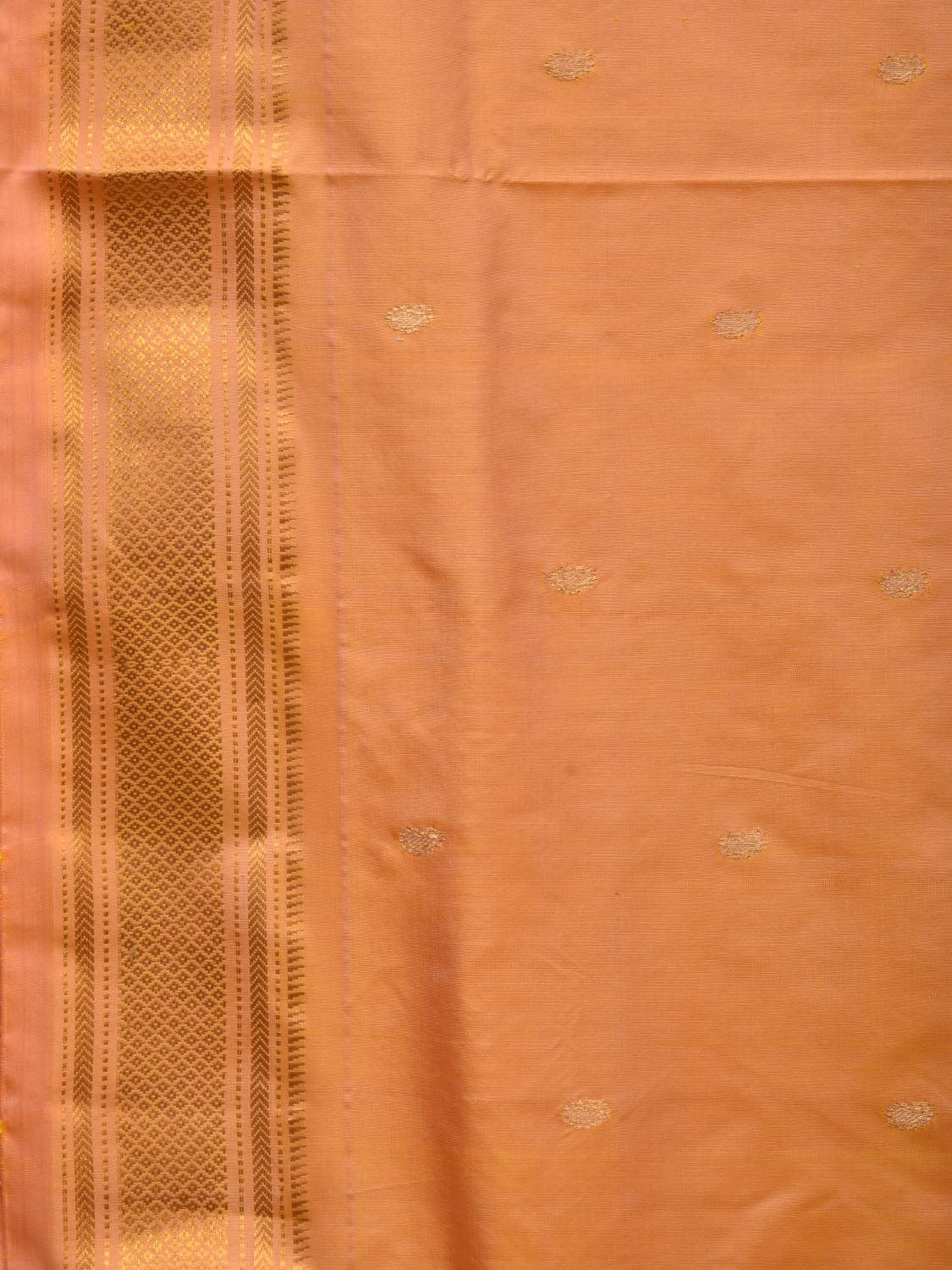 Light Orange Paithani Silk Handloom Saree with Parrots Pallu Design p0464