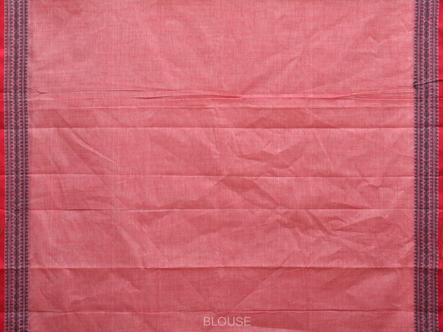 Light Peach Kanchipuram Cotton Saree with Strips Pallu and Border Design k0528