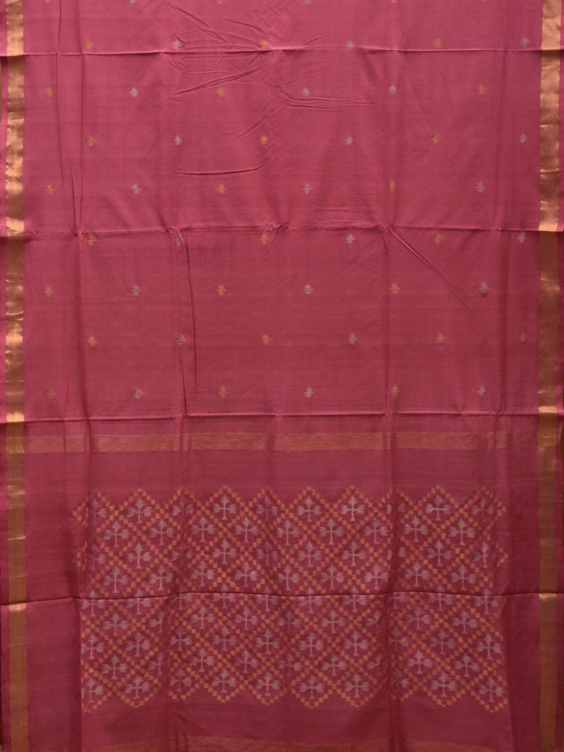 Light Pink Uppada Cotton Handloom Saree with Jamdani Pallu Design u1845