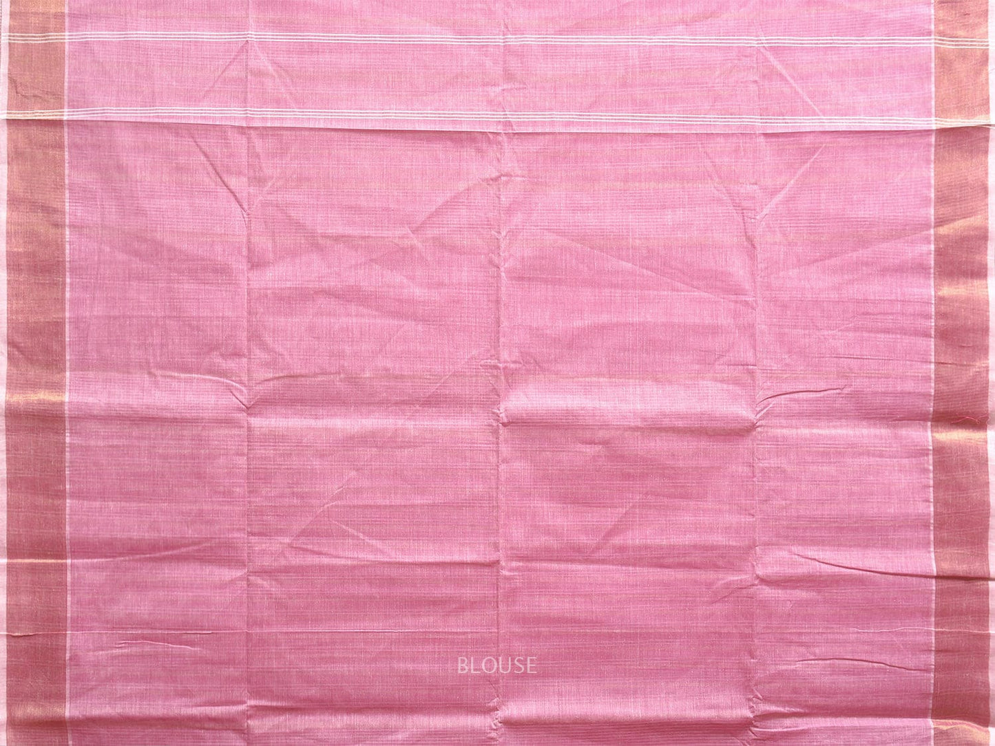 Light Pink Venkatagiri Cotton Saree with Strips Body and Pallu Design v0099