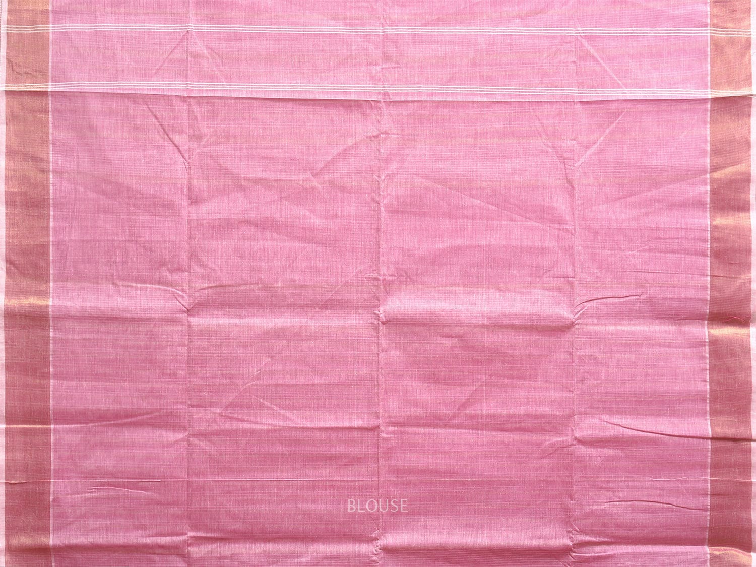 Light Pink Venkatagiri Cotton Saree with Strips Body and Pallu Design v0099