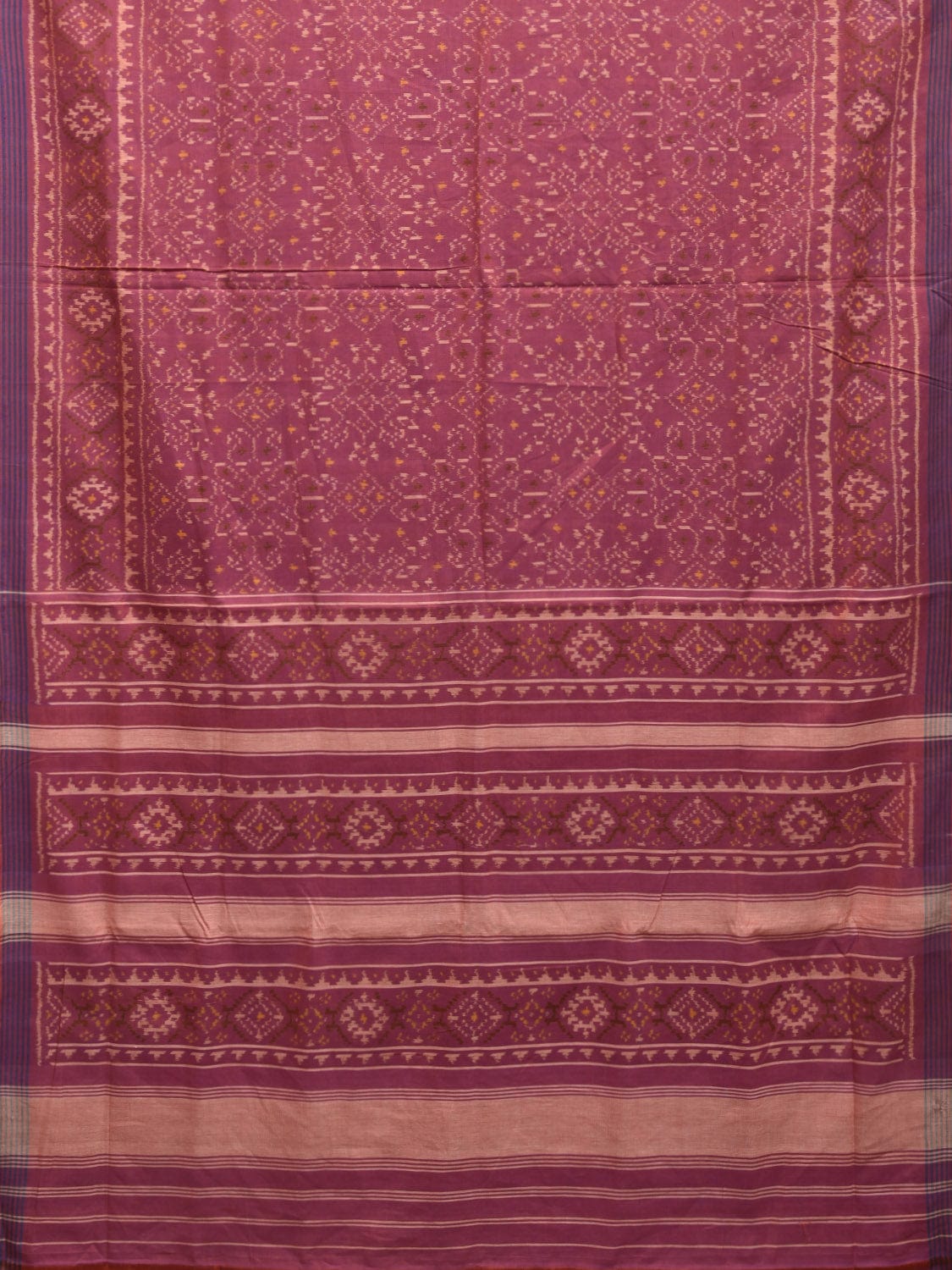 Light Purple Pochampally Ikat Cotton Handloom Saree with All Over Design i0871