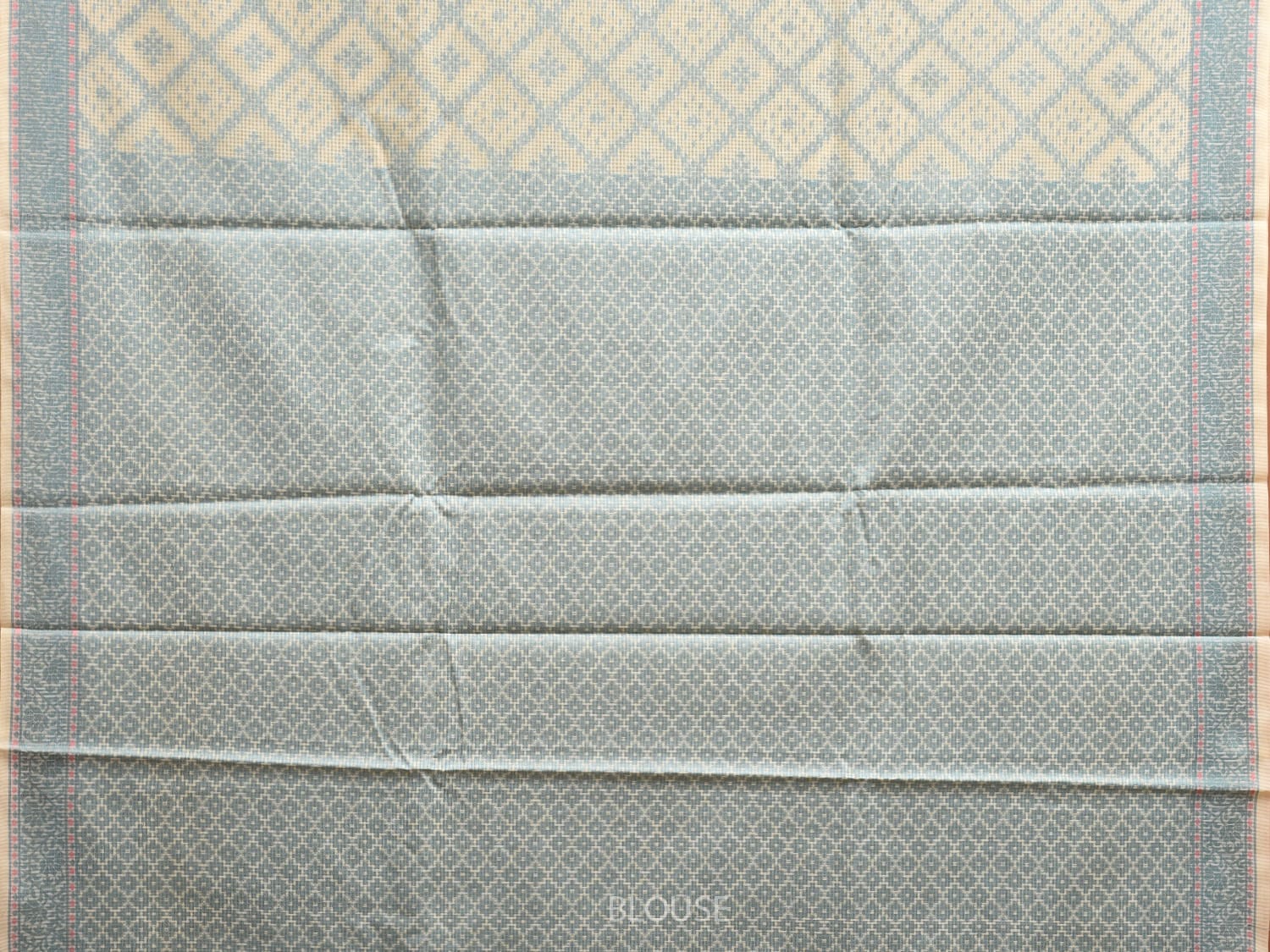 Light Yellow Dhakai Jamdani Cotton Viscose Saree with Grill and Floral Border Design dj0081