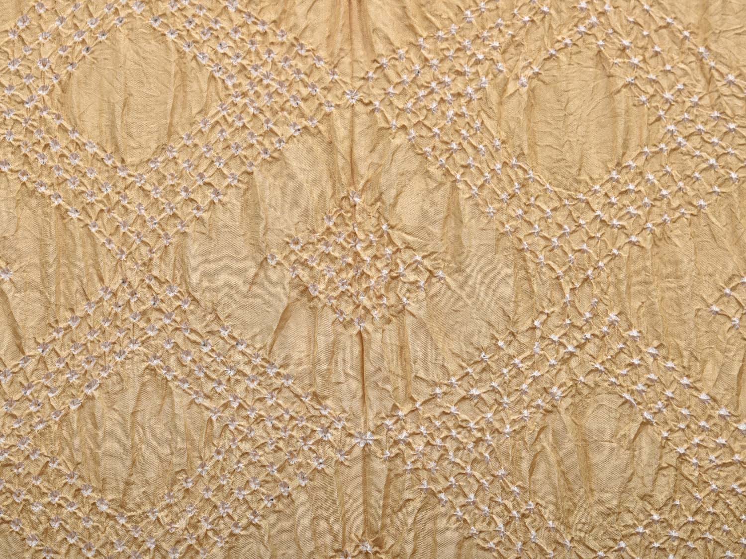 Light Yellow Pink and Red Bandhani Kanchipuram Silk Handloom Dupatta with Border Design ds2832