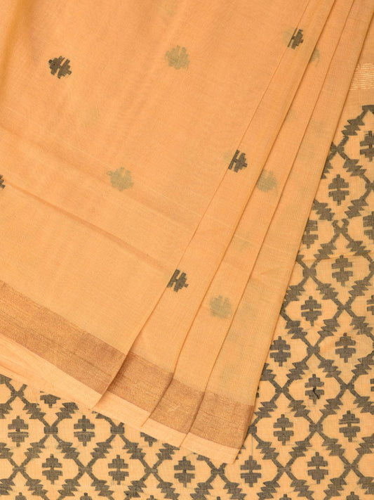 Light Yellow Uppada Cotton Handloom Saree with Jamdani Pallu Design u2126