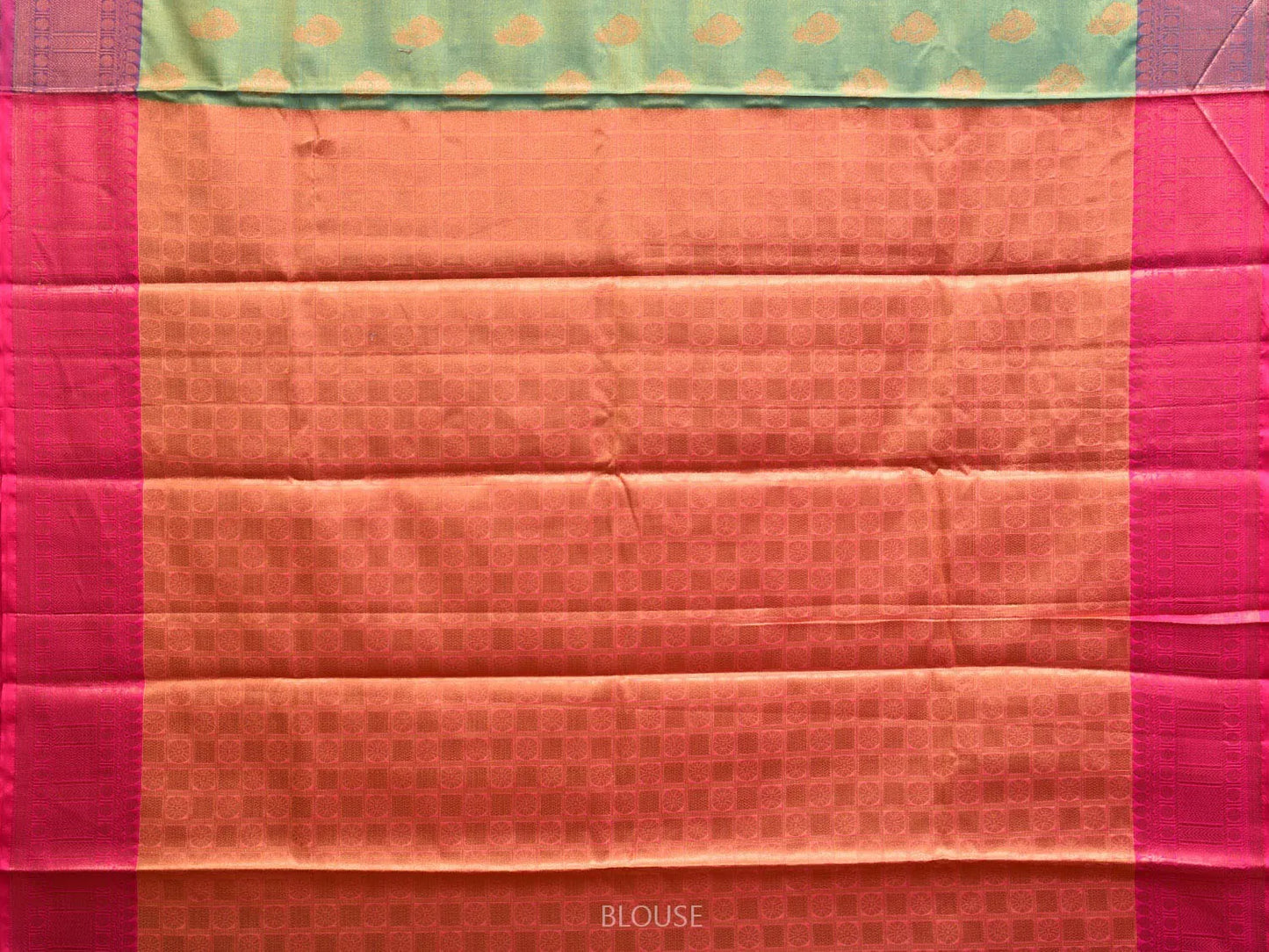 Magenta and Pista Katan Silk Saree with Border and Body Butta Design b0068ds