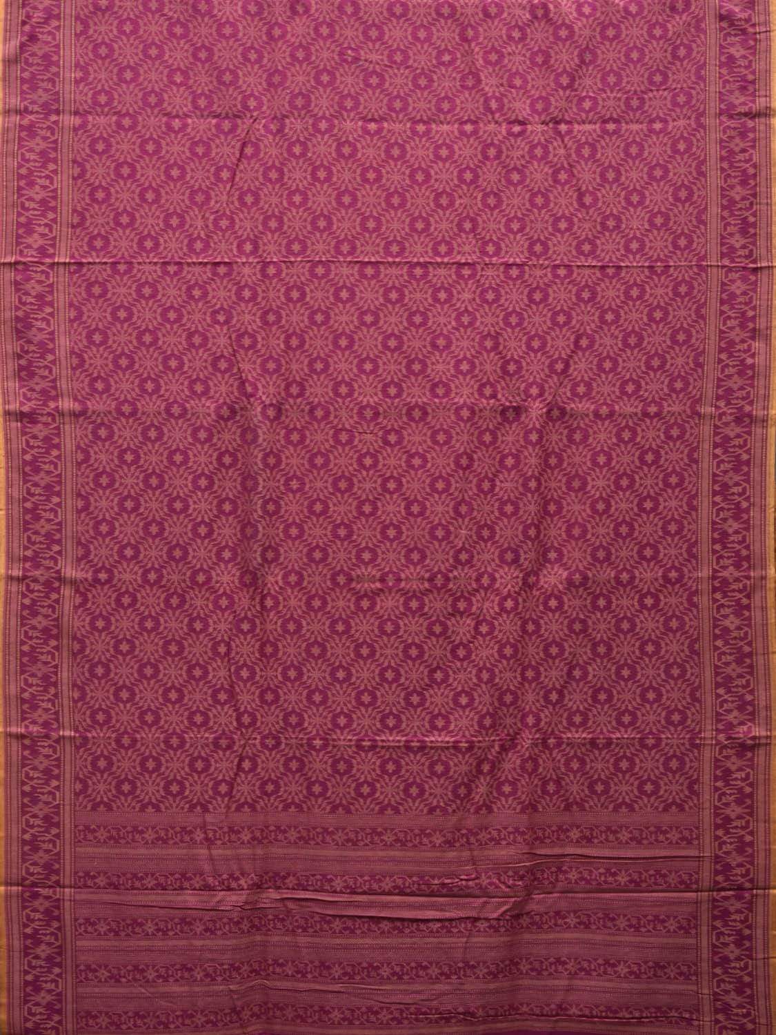 Magenta Banaras Cotton Handloom Saree with Grill Cut Work Design b0294