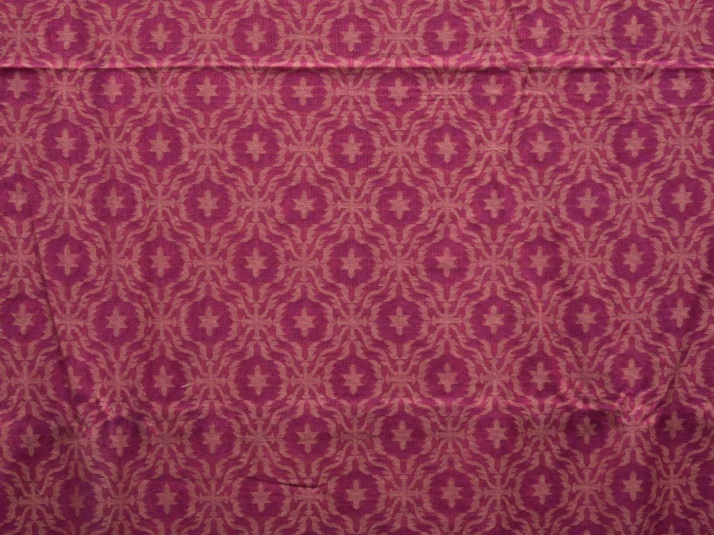 Magenta Banaras Cotton Handloom Saree with Grill Cut Work Design b0294