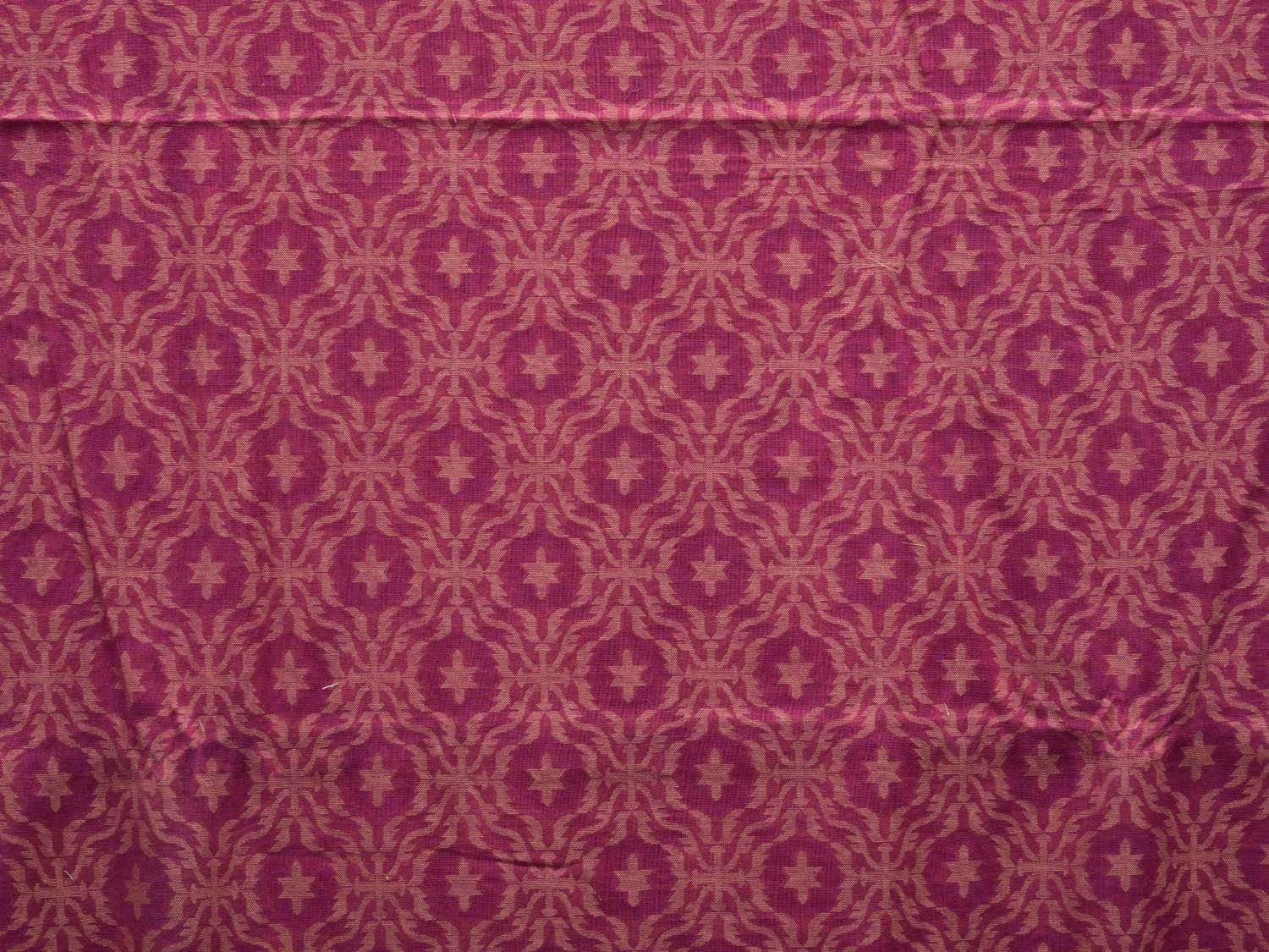 Magenta Banaras Cotton Handloom Saree with Grill Cut Work Design b0294