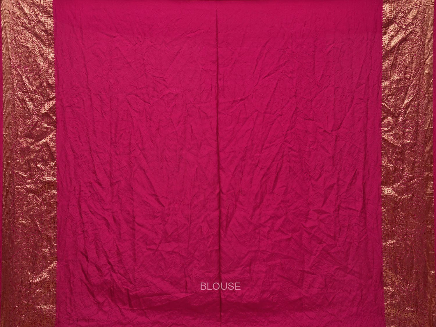 Magenta Bandhani Kanchipuram Silk Handloom Saree with Grill and Border Design bn0456