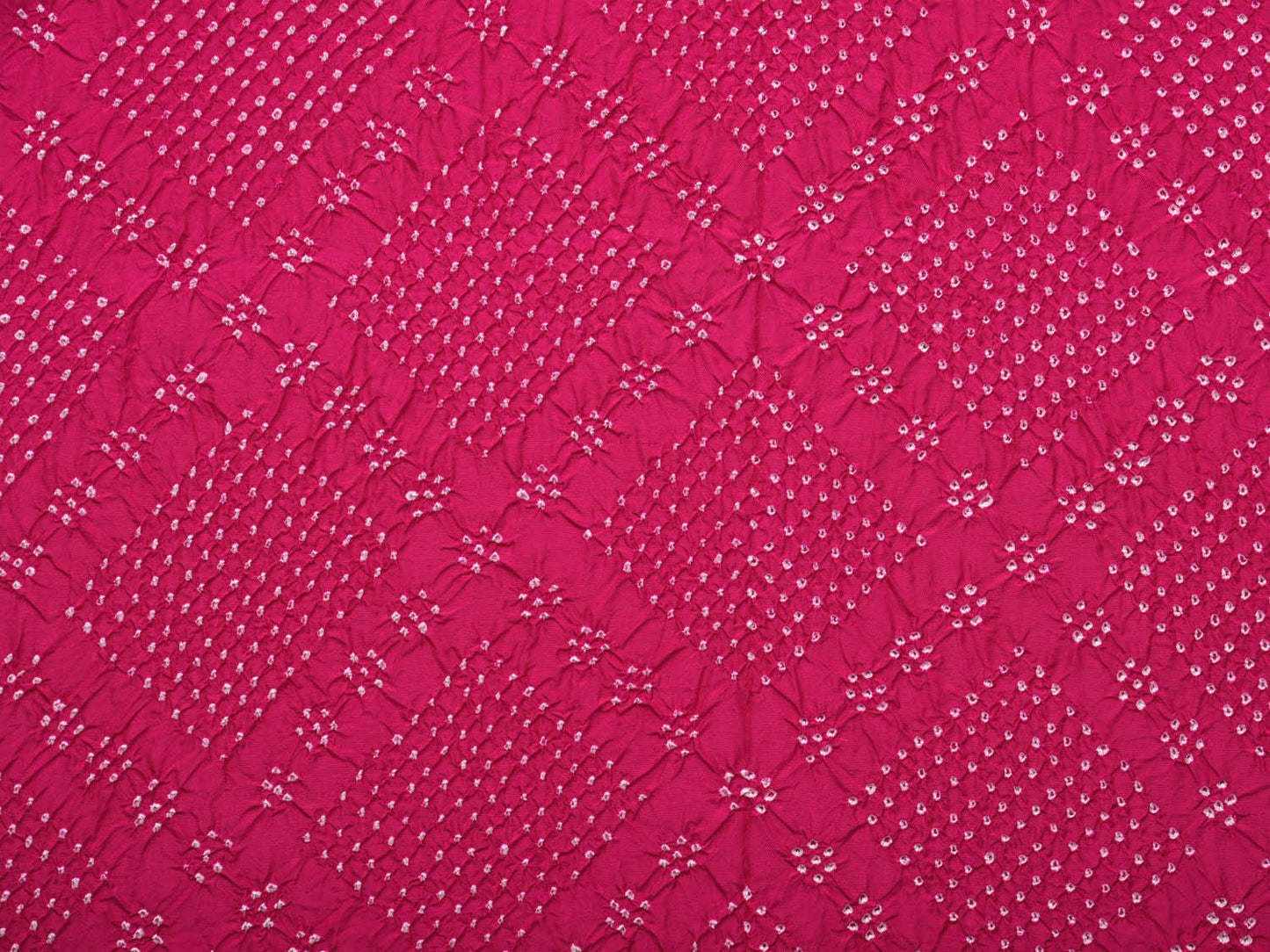 Magenta Bandhani Kanchipuram Silk Handloom Saree with Grill and Border Design bn0456