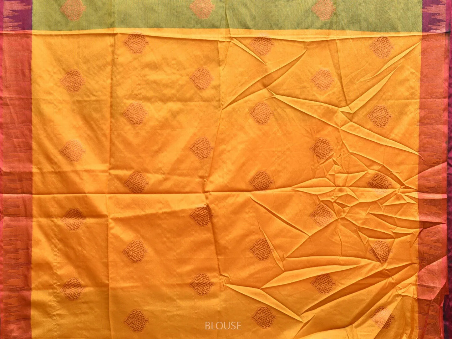 Magenta Olive Katan Silk Saree with Border and Body Butta Design b0153ds