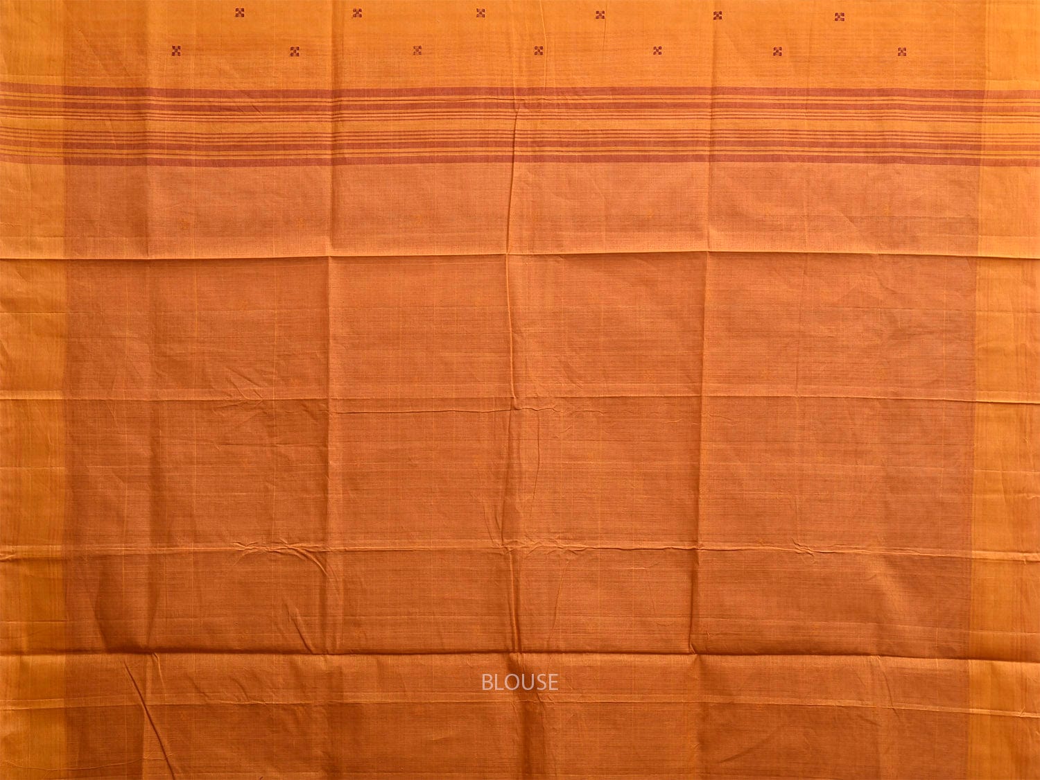 Maroon and Orange Venkatagiri Cotton Saree with Strips Design v0129